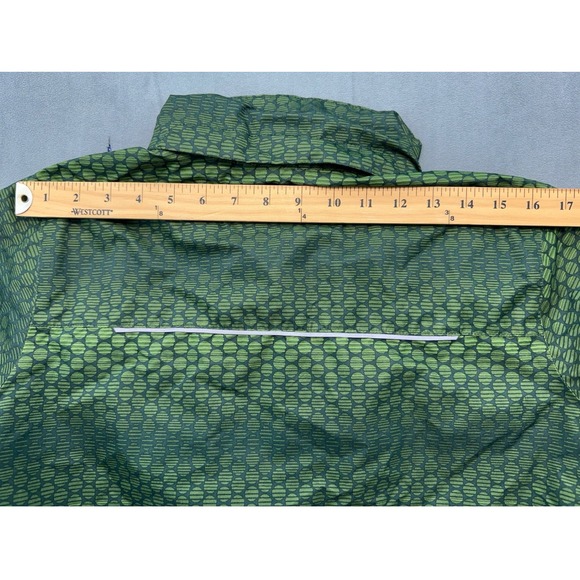 Columbia Boys Green Geometric Omni Tech Interchange Jacket Shell XB7029 L 14/16 - Picture 12 of 15